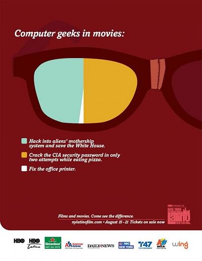 Computer geeks in movies - Advertising