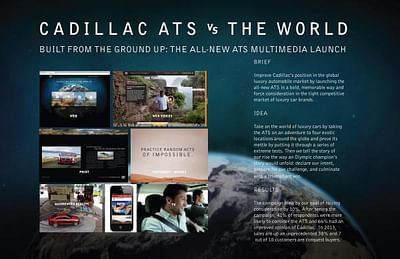 CADILLAC ATS VS THE WORLD CAMPAIGN - Publicité