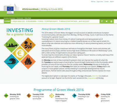 GreenWeek2016 - Web Applicatie