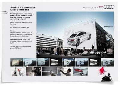 AUDI A7 LIVE BILLBOARD - Advertising