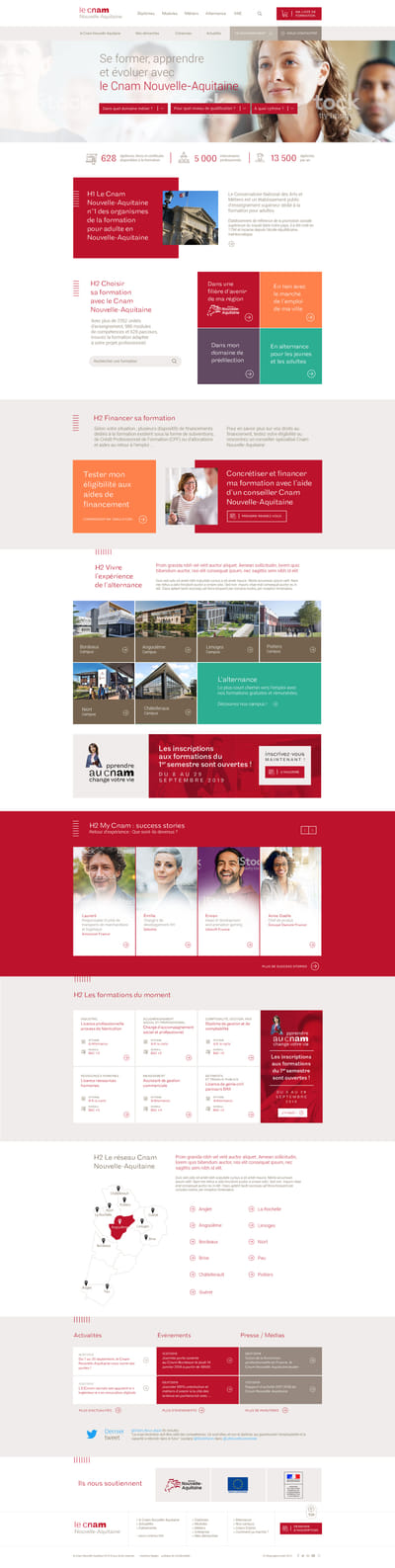 Le Cnam Nouvelle Aquitaine - Website Creation