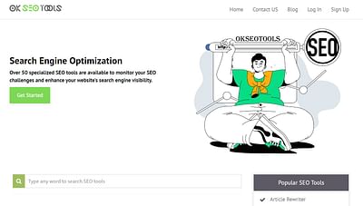 OKSEOTOOLS Website Development - Création de site internet