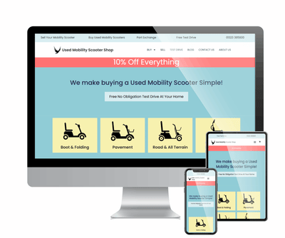 Used Mobility Scooter Shop - Website Creation