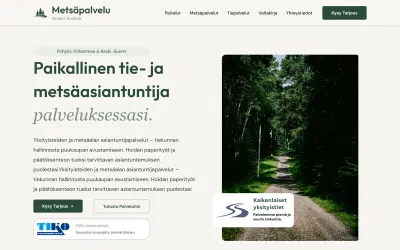 Metsäpalvelu - Création de site internet