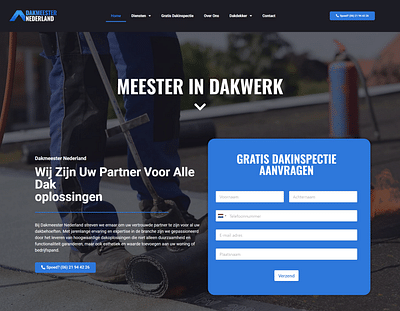 Dakmeester Nederland - Webseitengestaltung