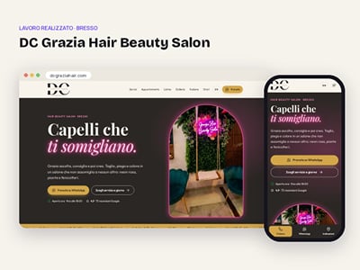 Sito web per DC Grazia Hair Beauty Salon - Creazione di siti web