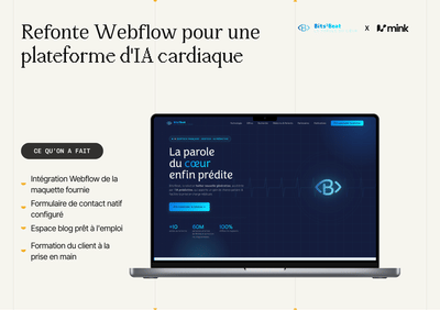 Refonte Webflow pour une plateforme d'IA cardiaque - Création de site internet