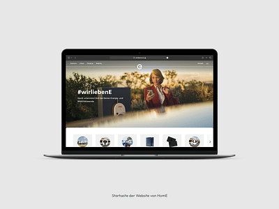 Entwicklung der Website & Online Shops für HomE - Applicazione web