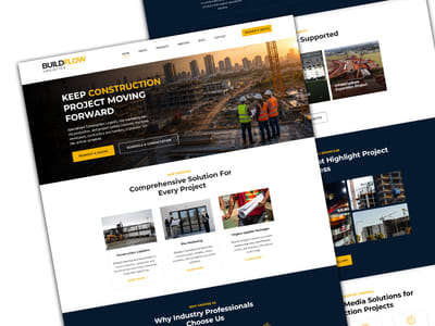 BuildFlow Logistics – Construction Company Website Design - Website Creation