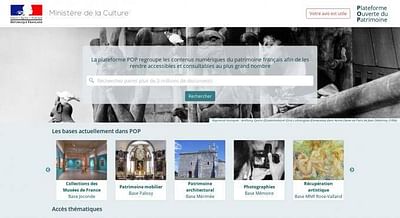 POP: Redefining access to french cultural heritage - Application web