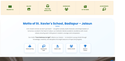 St. Xavier’s School – Educational Website for Admissions & Updates - Website Creation