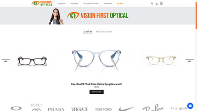 Vision First Optical - Website Creatie