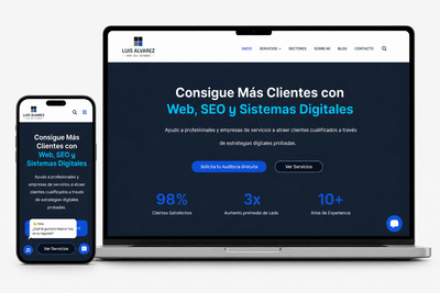 Diseño y SEO de mi propia web luisalvarezweb.com - Creación de Sitios Web