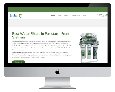 LivePure Water Filters - Webseitengestaltung