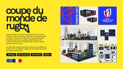 Coupe du monde de rugby - motion & merchandising - Evénementiel