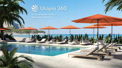 Tempo Patio | Umbrella Outdoor Rendering - E-commerce