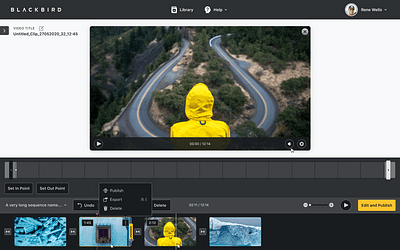 Video editing software in the cloud - Webanwendung
