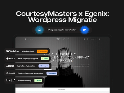 CourtesyMasters B.V. - Maatwerk Webflow Website - Website Creatie