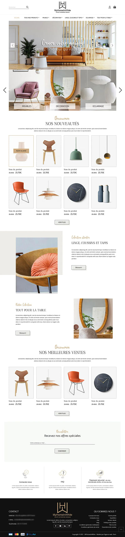 My Home in white | Création site web E-commerce - E-commerce