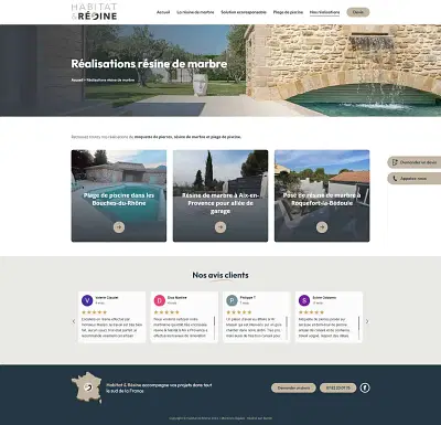 Habitat et Résine cherche clients - Création de site internet