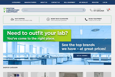 Mobile App Boston Laboratory Equipment - Application web