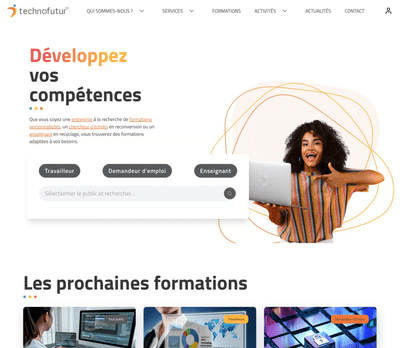 Technofutur TIC : refonte du site et backoffice de gestion - Web Application