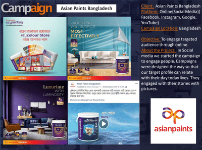 Asian Paints Bangladesh Campaign - Stratégie digitale