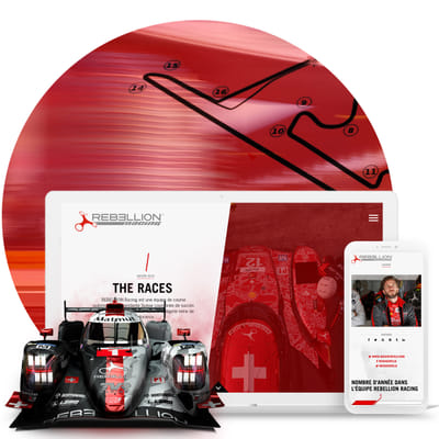 Rebellion Racing, site web sur mesure - Digitale Strategie