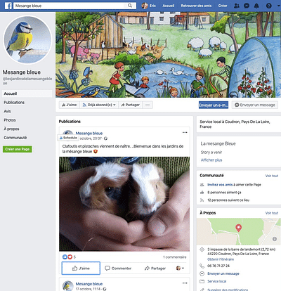 Création site web :Les jardins de la mésange bleue - Création de site internet