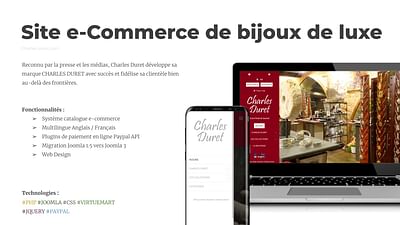 Site e-Commerce de bijoux de luxe - Branding & Posizionamento