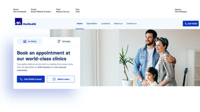 Web development & Implementation - AXA One health - Branding & Positioning