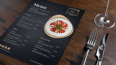 CARTE DE RESTAURANT – Bella Italia Trattoria - Packaging