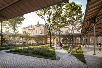 Groupe scolaire du Bois de l’Étang, La Verrière — concours remporté - 3D