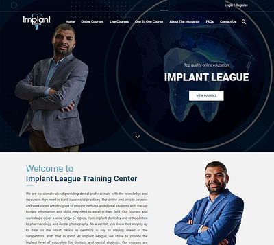 Implant League Training - Création de site internet