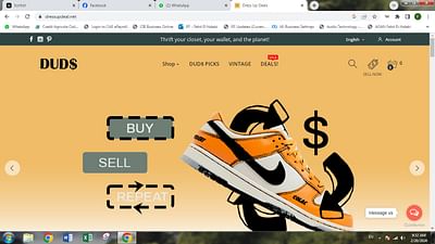 DUD - E-commerce website creation - Webanwendung