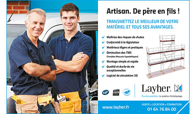 Conception de campagnes d'annonces presse Layher - Publicidad