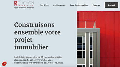 Immo Souchon - Création d'un site vitrine