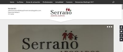 Diseño web Despacho Serrano Abogados - SEO