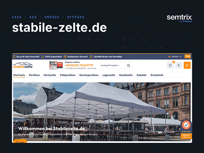 stabilezelte.de SEO | Onpage | Offpage - SEO