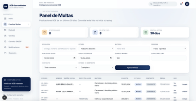 Inteligencia BOE / TEU · Automatización documental para despachos - Software Ontwikkeling
