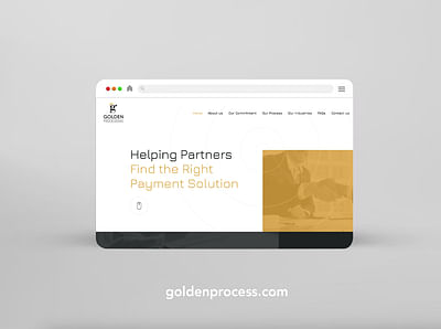 Golden Processing website - Werbung