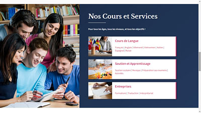 SEO & Website for a French Language Center - Creación de Sitios Web