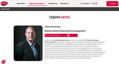 Création d'un site vitrine sur-mesure pour Unitec - Website Creation