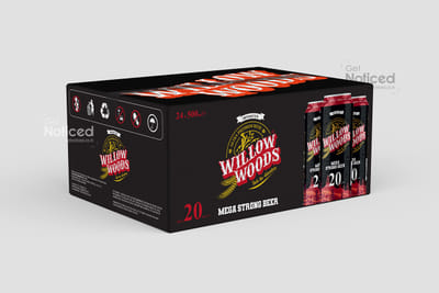 Mega Strong Beer Packaging Design for Willow Woods Brand - Malayasia - Packaging