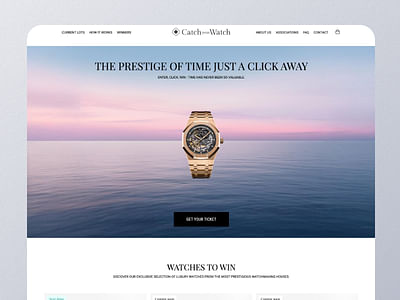 Tirage au sort de montres de luxe - Création de site internet
