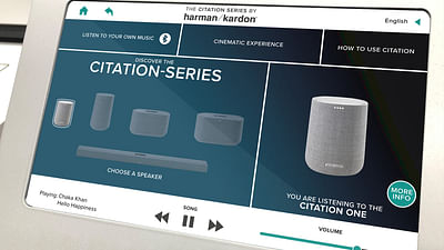 Instore display, design & UX/UI - Harman Kardon - Estrategia digital