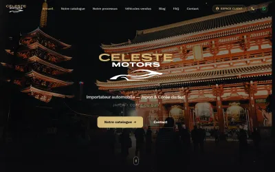 Celeste Motors — plateforme web pour un importateur automobile - Social Media