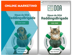 Online marketingcampagne voor het goede doel DOA - Marketing