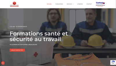 Site web vitrine - Sécurité en travail, formations - Website Creation