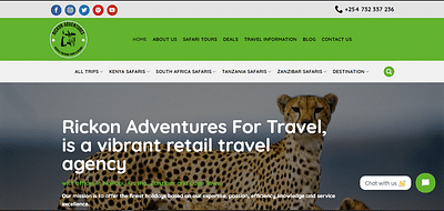 Rickon Adventures - Création de site internet
